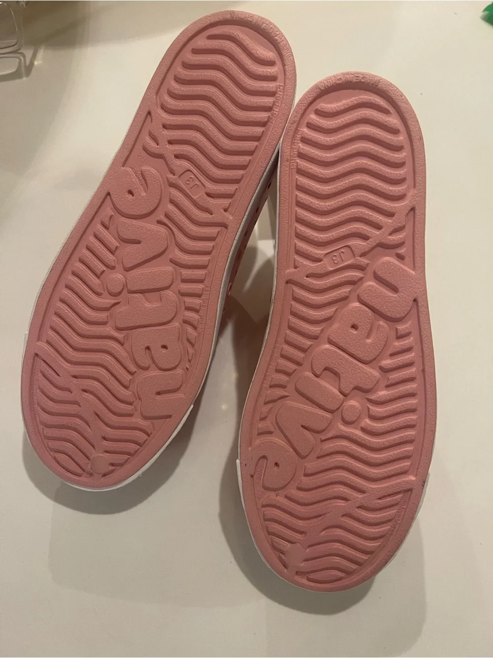 Native Slip-On Perforated Pink Rubber Sneakers J3 NWT